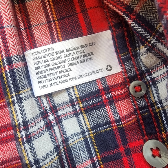 TCP fall plaid button down flannel with ls blue henley thermal & khaki pants - Picture 6 of 8